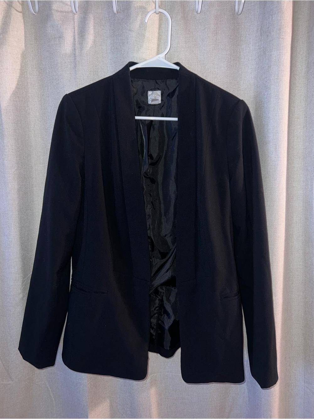 LC Lauren Conrad Black Open-Front Blazer